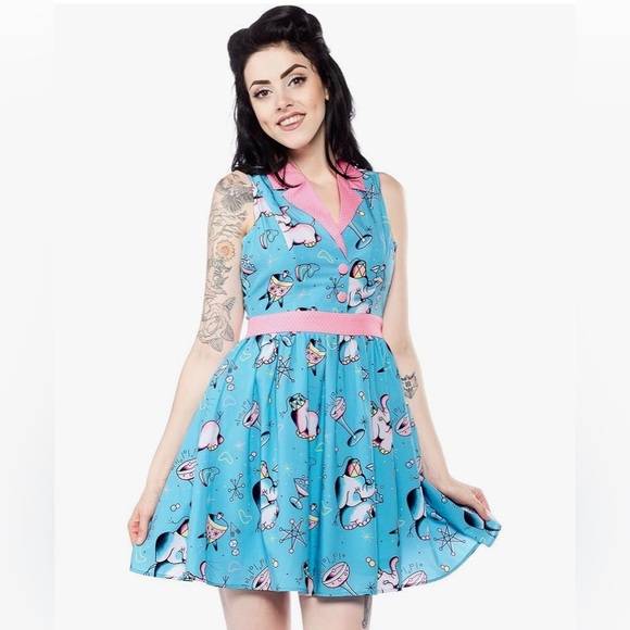 SOURPUSS Dress Pink Elephants on Parade, Size XL - Picture 8 of 10
